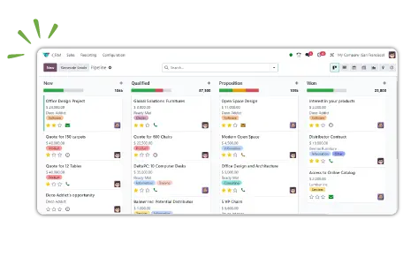 Compare SugarCRM vs Salesforce CRM vs Odoo CRM